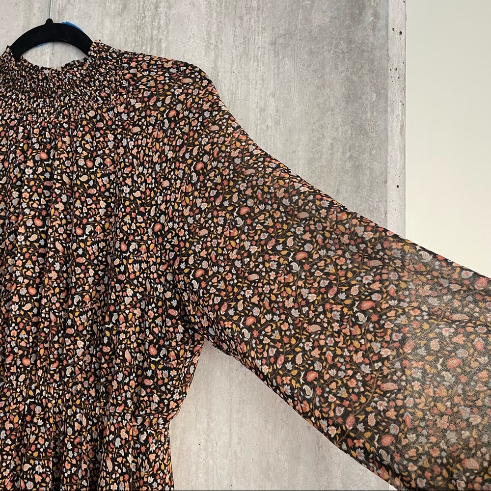Madewell Long-sleeve High-Neck Midi Dress